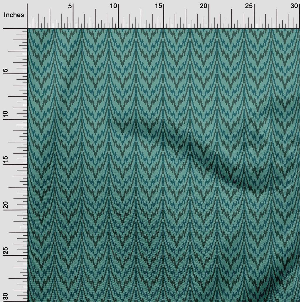 oneOone Cotton Flex Fabric Zig Zag Flame Stitch Fabric Prints By Yard 40 Inch