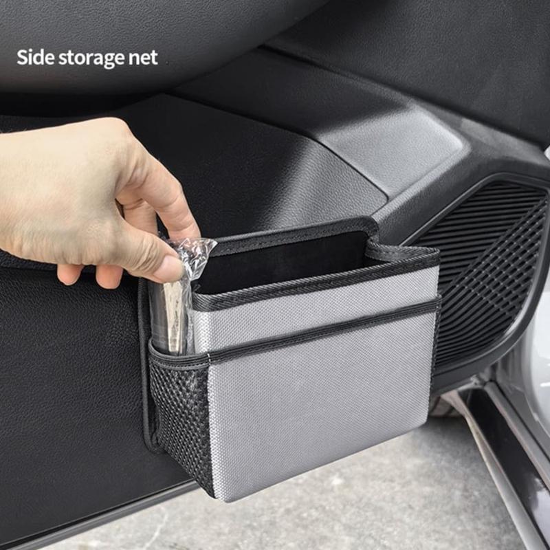 Portable Car Trash Bin Foldable Auto Garbage Container Hanging Storage Box for Front and Back Seat Storage In SUVs Truck