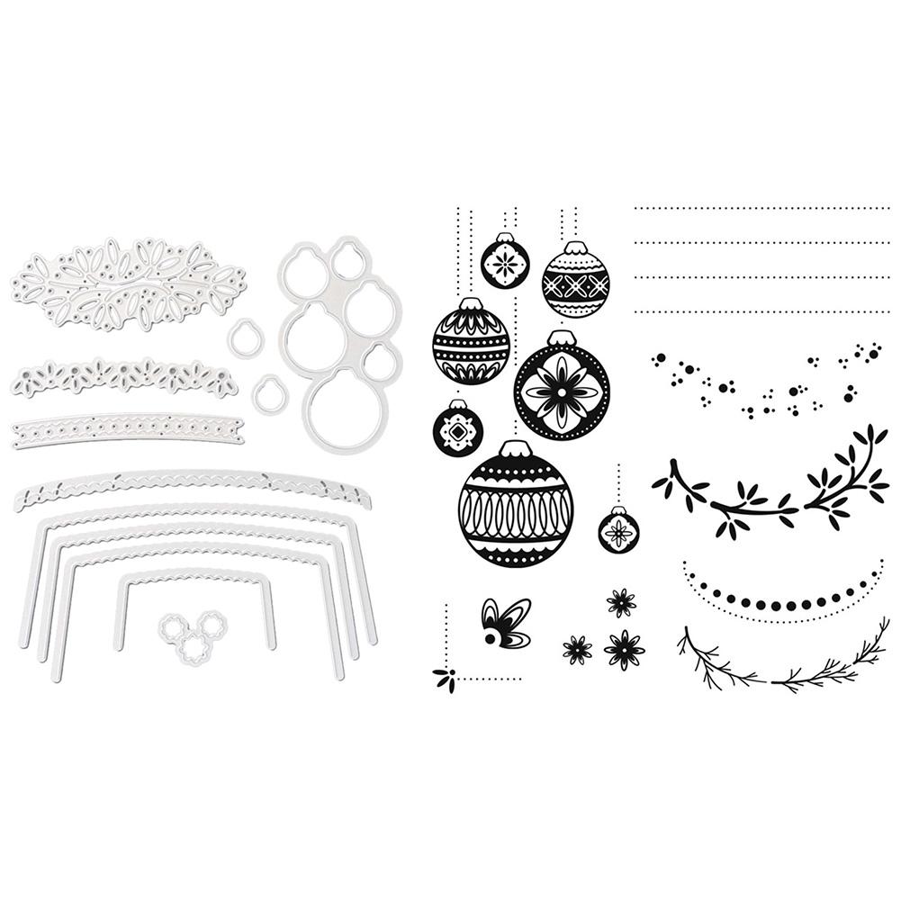 Buy Olive Leaves Metal Cutting Dies Silicone Stamps Set for Scrapbooking DIY at affordable