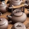 Japanese-Style Handmade Teapot - Retro Coarse Pottery Stoneware, Portable Ceramic Teaset for Kungfu Tea