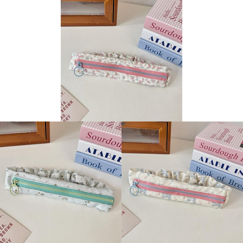 Student Floral Pencil Case With Large Capacity And Polyester Material For School Supplies