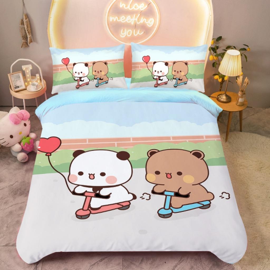 Cute Cartoon Bear Bubu Dudu Bedding Set Duvet Cover Set kids Boy Girl Bedroom Decoration 2/3pcs set Single Double Large Size