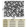 Black and white dog paws Printed Blanket for Sofa Bed Travel Camping Living Room Office Conditioning Blanket