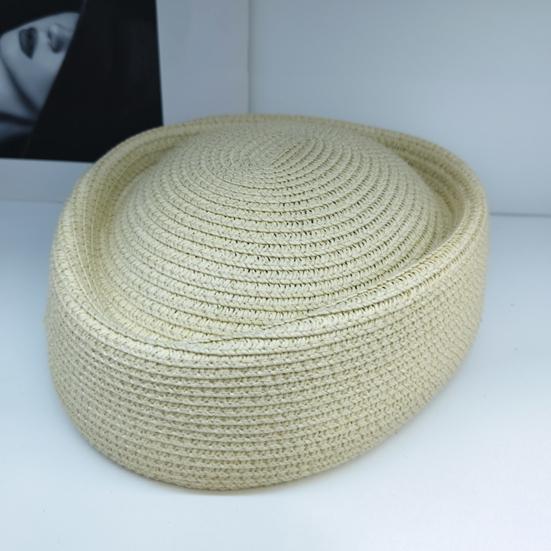 Beret Hat UV Protection Summer Straw Hat Woven Outdoor Visor Hat Lightweight Summer Beach Hat Headwear
