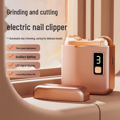 Leiser Elektrischer Nagelknipser mit Licht & Spritzschutz Multifunktionale Nagelfeile