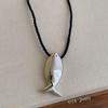 Elegant Minimalist Fish Necklace High Quality Alloy Finish Smooth Brims Lightweight Design Perfect Gift for Her