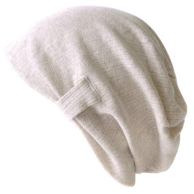 Ribbon Knit Cap Beautiful Silhouette and Stylishness Size Fits Medical Care Plus Cream [CHARM] (100% Cotton) - 360-Degree (One All/Women's) - Cap,