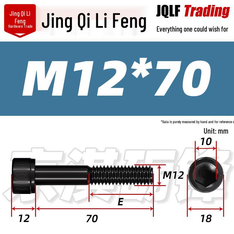 M6-M24 High-Strength Black Hex Socket Reverse Thread Cap Screw