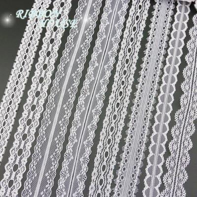 (5 Yards/roll) White Lace Fabric Webbing Decoration Love Gift Packing Material (20/25/30/35/40mm)