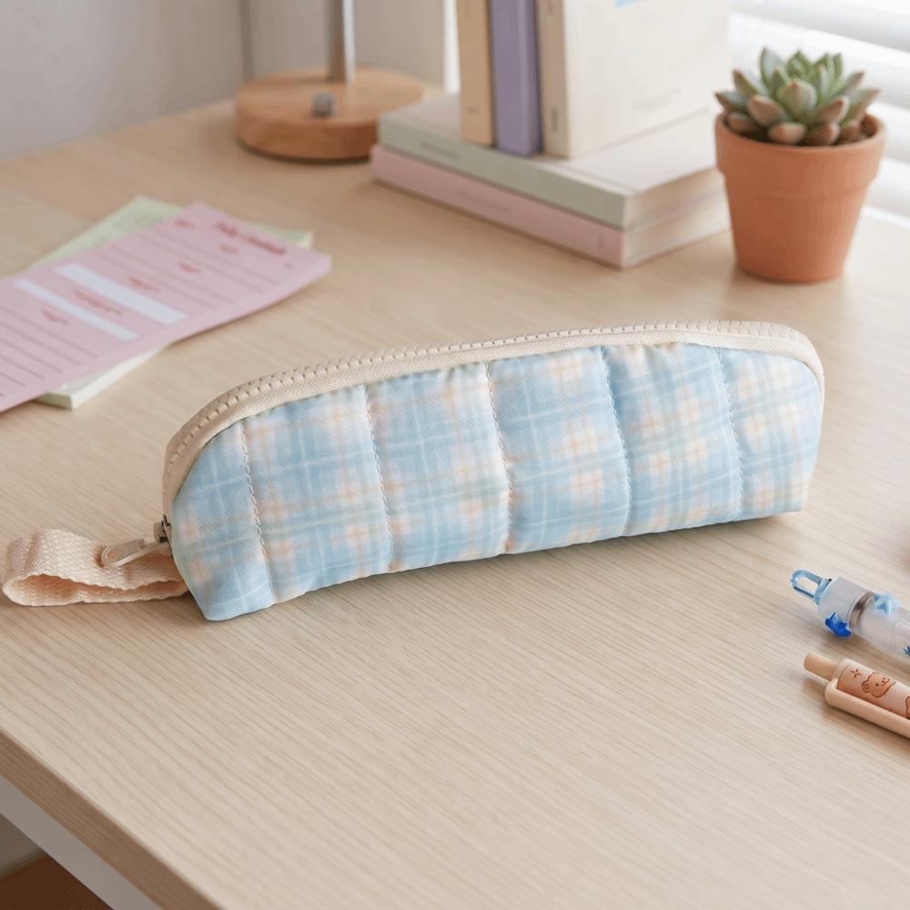 Multifunctional Pencil Case Lattice Stationery Bag Aesthetic Pencil Bag School