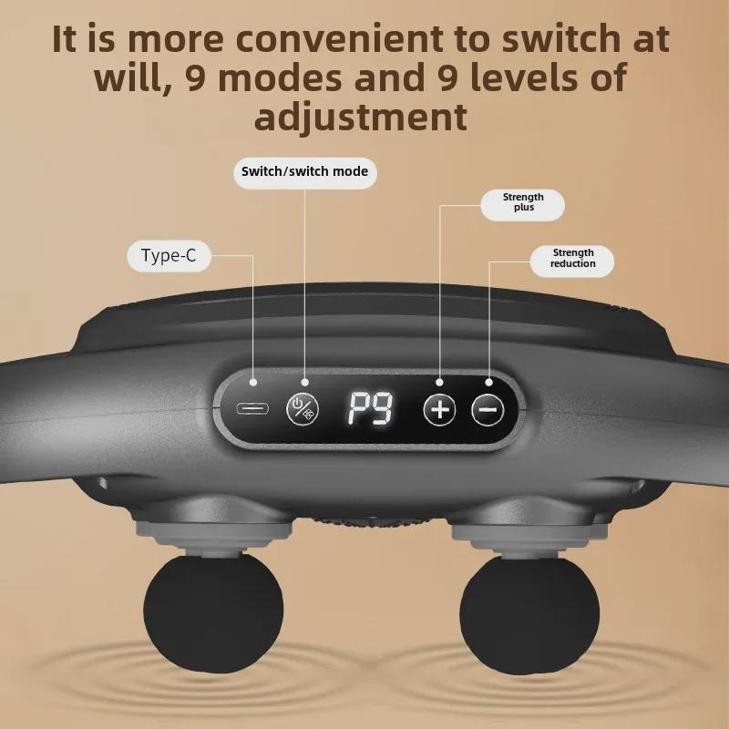 

Professional 6-Head High-Frequency Vibration Fascia Massager for Back and Waist