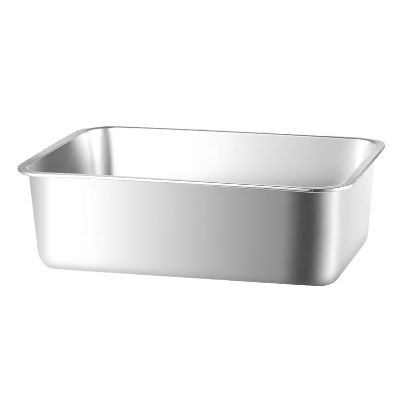 Food-Grade Stainless Steel Rectangular Tray with Lid