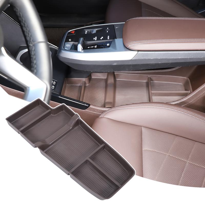 BMW X1 U11 2026-2026 için TPE Siyah Araba Orta Konsol Bardaklık Saklama Kutusu Araba İç Aksesuarları