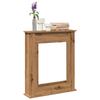 Handcrafted Oak Fireplace Surround 75x20x87.5 Cm Engineered Wood