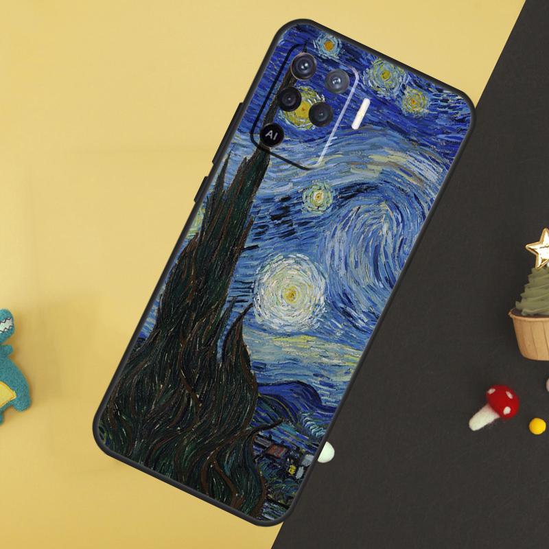 Van Gogh Art Oil Painting For OPPO A79 A58 A78 A98 A53S A57S A54S A74 A94 A17 A77 A5 A9 A96 A76 A16 A52 A72 A15 Case