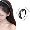 Sparkling Flocking Hairbands With Anti Slip Toothcomb, High Cranium Headdress For Women Hair Decoration 3 Piece Set