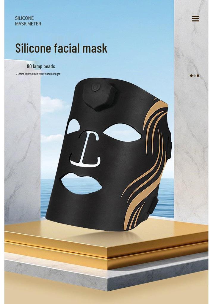 Masque Facial Photonique LED Sept Couleurs - Appareil de Beauté Lumière Rouge pour Soin de la Peau à Domicile