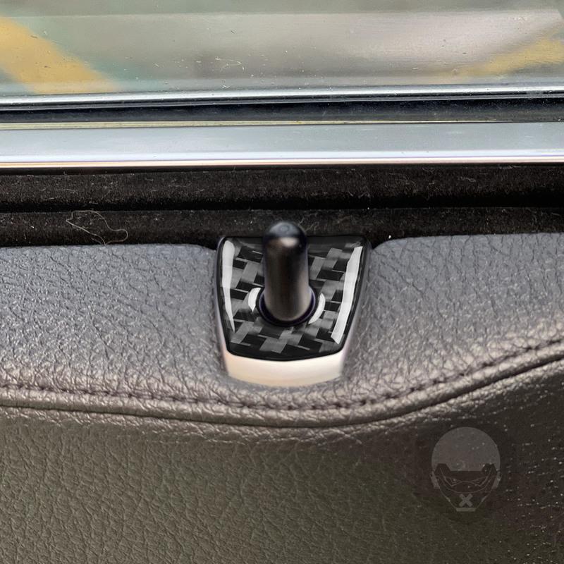 Carbon Fiber Car Accessories Door Lock Interior Trim Cover Soft Sticker For BMW 7 Series F01 730li 740li 750li 2009-2014