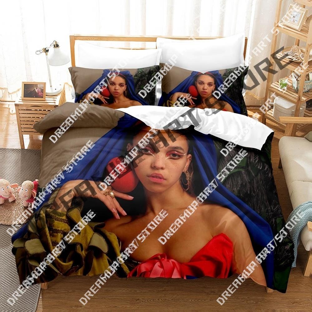 3D Print FKA twigs Singer Bedding Set Twin Queen King Full Size Duvet Cover Pillowcase Bed boys girls Adult Home Textiles