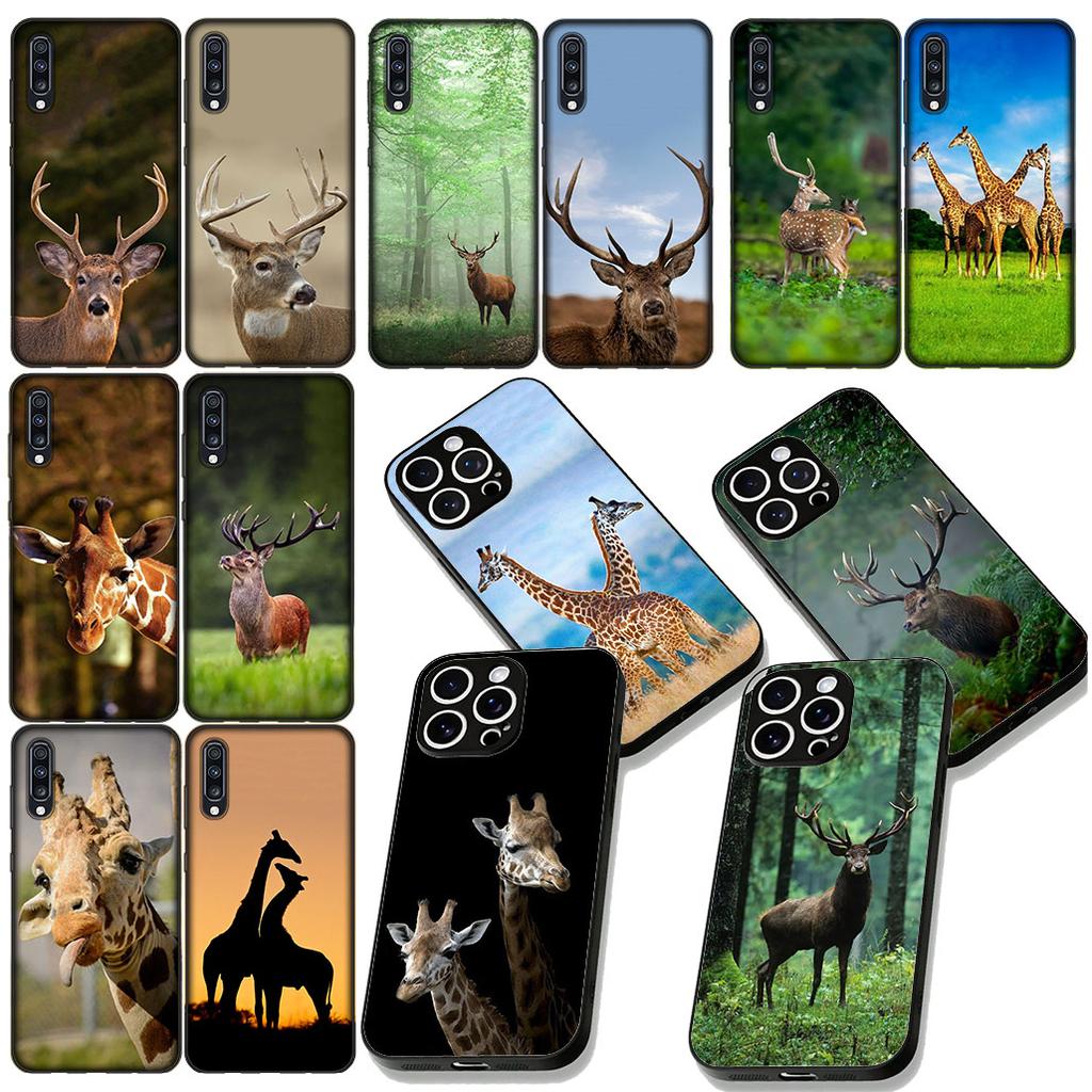 Deer Hunting Buck Giraffe Phone Case for OPPO A40 A60 A80 A38 A18 A17 A16 A78 A79 A54 A25 A57 4G 5G Protective Cover