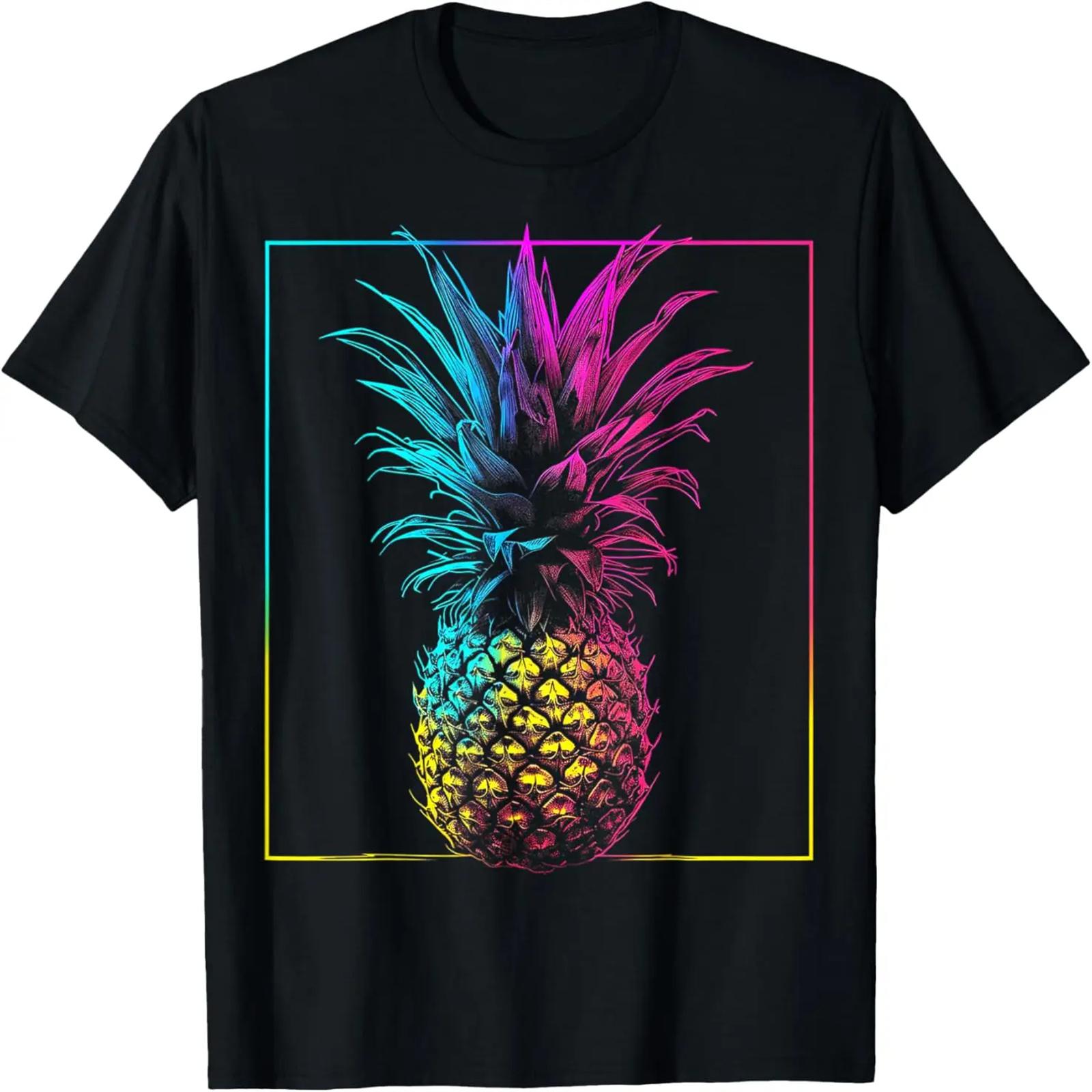 

Pineapple Fantasy Art Graphic Motif Pineapple T-Shirt XXXXXL чорний