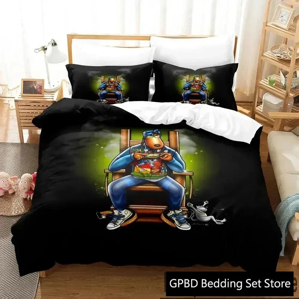 3D Print Snoop Dogg Rapper Bedding Set Boys Girls Twin Queen King Size Duvet Cover Pillowcase Bed Boys Adult Home Textileextile