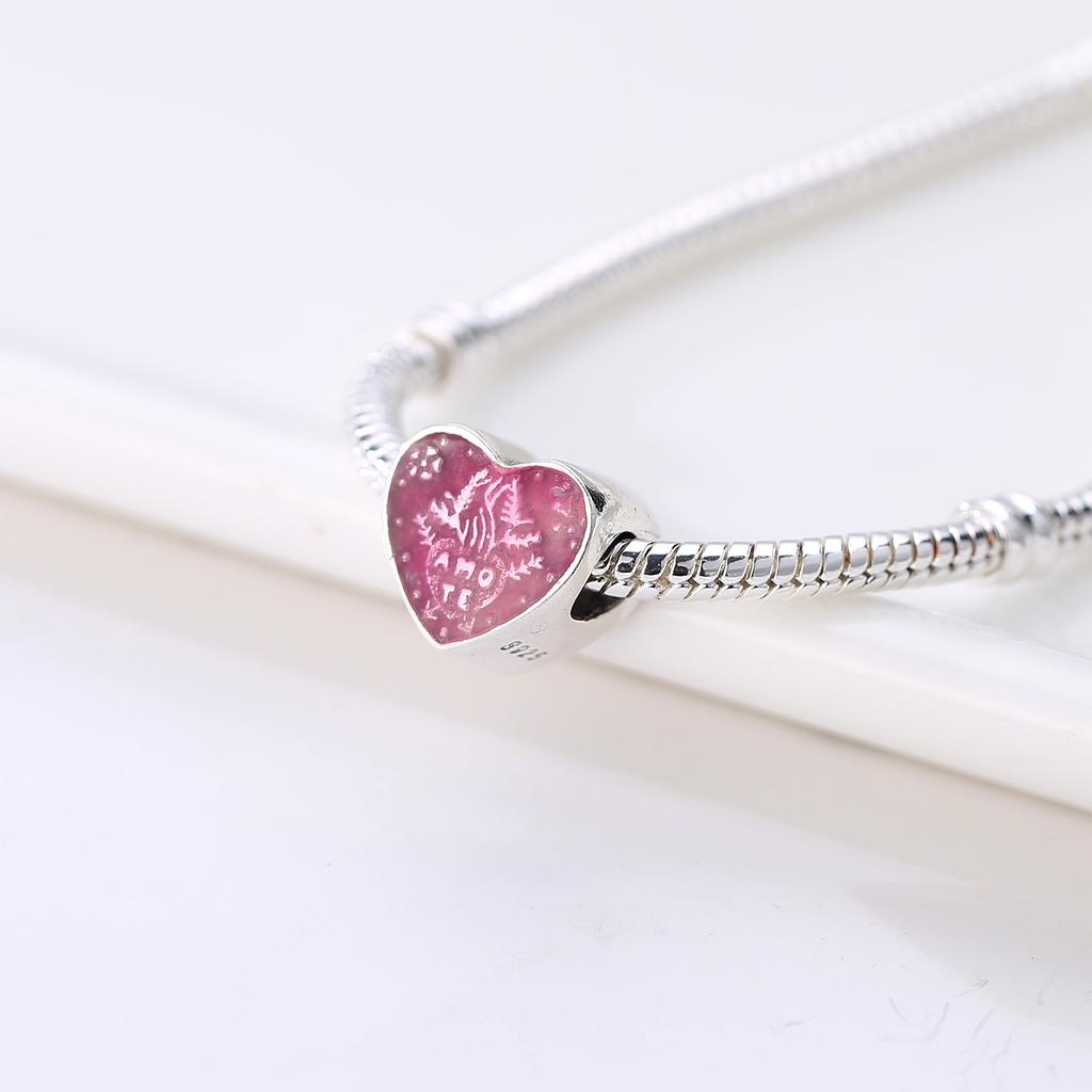 New Copper Red Valentine'S Day Series Love Lantern Apple Diy Charm Bead Jewelry Suitable For Bracelet Women'S Love Gift