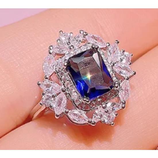 

Серебряное Изысканное Квадратное Разноцветное Ожерелье-Сокровище Женский Имитация Изумрудного Кулона Кольцо Набор Ювелирных Изделий из Трех Предметов Подарок для Вечеринки resizable&45cm