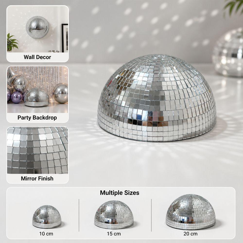 Mirror Finish Mirror Half Ball Mirror-surfaced Hemispherical Wall Decoration Party Backdrop Decor