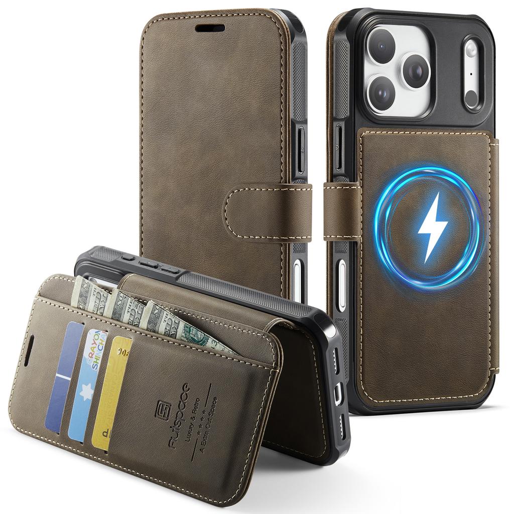 Business Cards Solt Magnetic Wallet Leather Flip Phone Case For iPhone 17 Pro Max 17Air 16 15 14 13 Book Luxury Stand Bag Cover