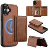 LC.IMEEKE L5 For iPhone 17 Magnetic Phone Case Leather Back Cover with Detachable Card Holder