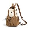 Color Block Backpack with Front Drawstring Pocket and Dual Carrying Options