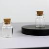1mL Drift Bottle: Wood Stopper, Glass, Aluminum Lid – Creative Mini Wishing Bottle for Decor.