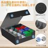 Deck Case, Holds Over 3,000 Cards, 4 Columns, Built-in Magnets, PU Leather, 12 Compartments (Black + Gray)