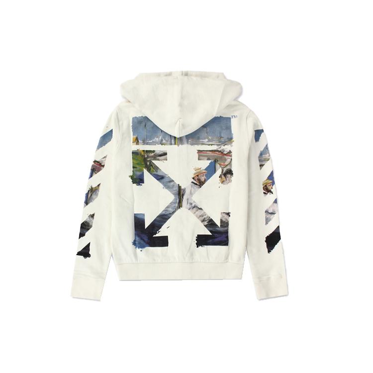 OFF WHITE SS19 Mikina Podzim Pánská Bílá OMBE001G20FLE0010110