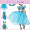 Elegante Fantasia de Cosplay da Princesa Jasmine para Meninas Conjunto de Vestido Macio e Confortável