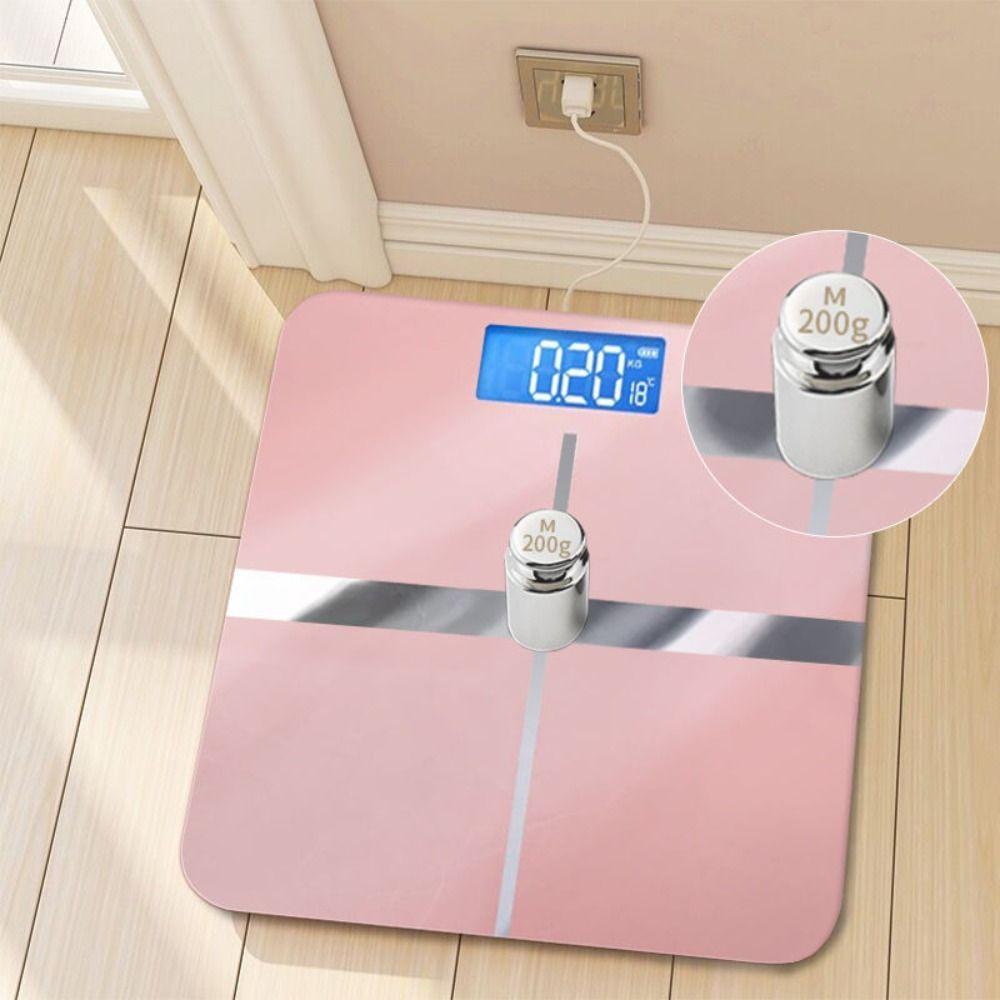 LED Display Weight Loss Scale USB Charging Precision Electronic Scale  Room Temperature Measurement