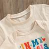 Big Sister Little Sister Matching Outfits Kids Baby Girl Summer Clothes Letter Print Short Sleeve Romper/T-Shirts