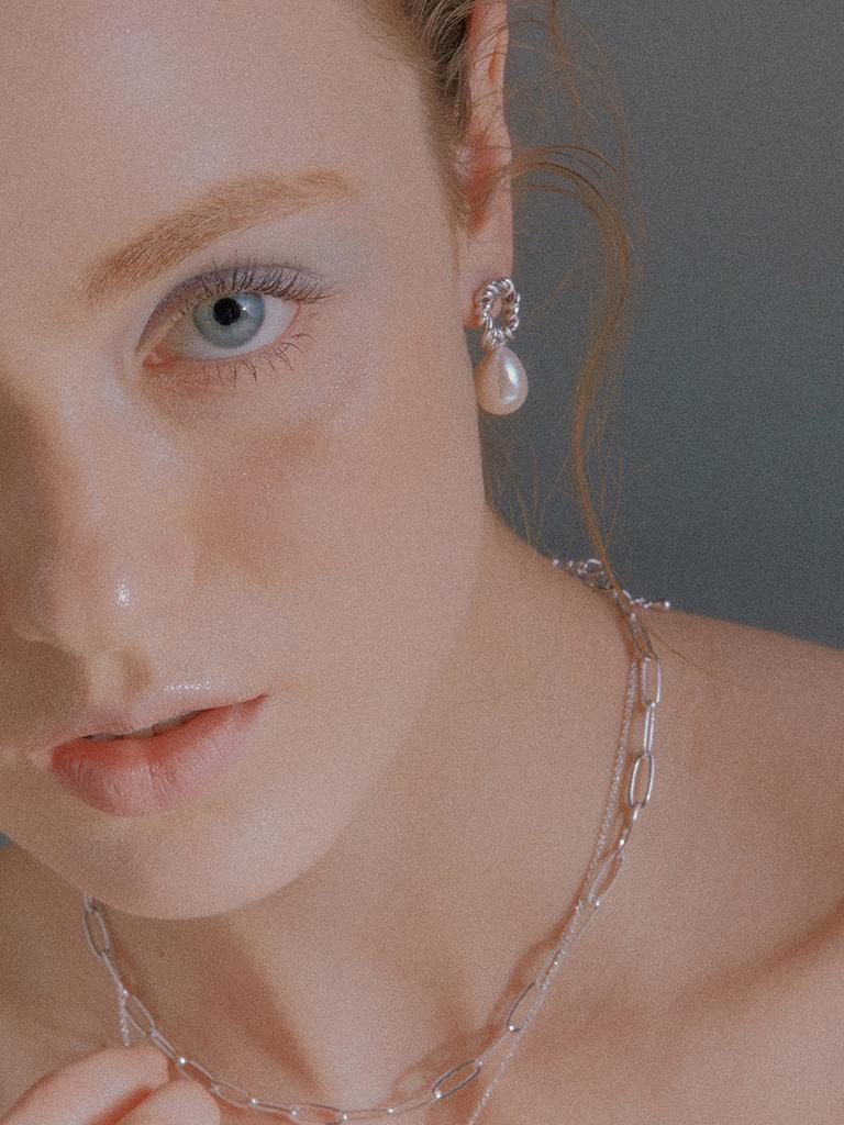 One Enough Square Pearl Earrings