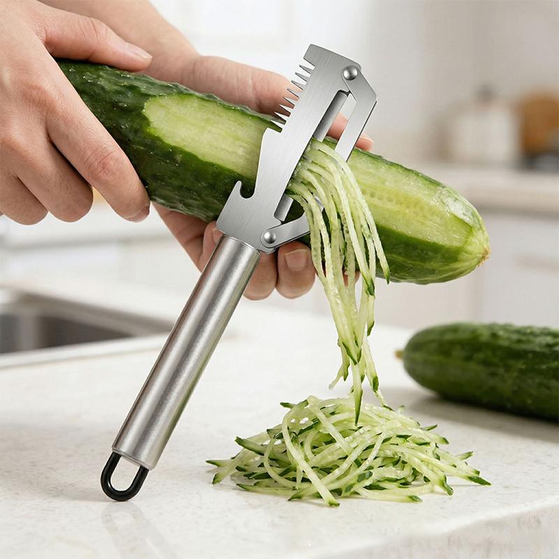Multi Functional Stainless Steel Handle Peeling Scallion Knife Scraping Knife Household Scallion Peeling Tool