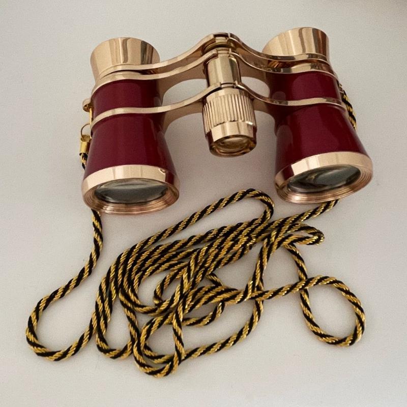 Opera Glasses Binoculars 3X25 Theater Glasses Mini Binocular Compact Lightweight with Chain Adults Kids Women in Concert