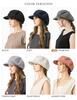 Newsboy Large Wide Cool to the SS Classical Newsboy UV Complete UV L [Loo&c] Women's Cap, Size, Brim, Touch, Linen, Cap, Protection, Blackout,