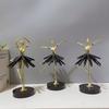 Creative Alloy Dancing Girl Character Sculpture Ornament Birthday Gift Crystal Gold Dancing Girl Statue Crafts Aesthetic Decor