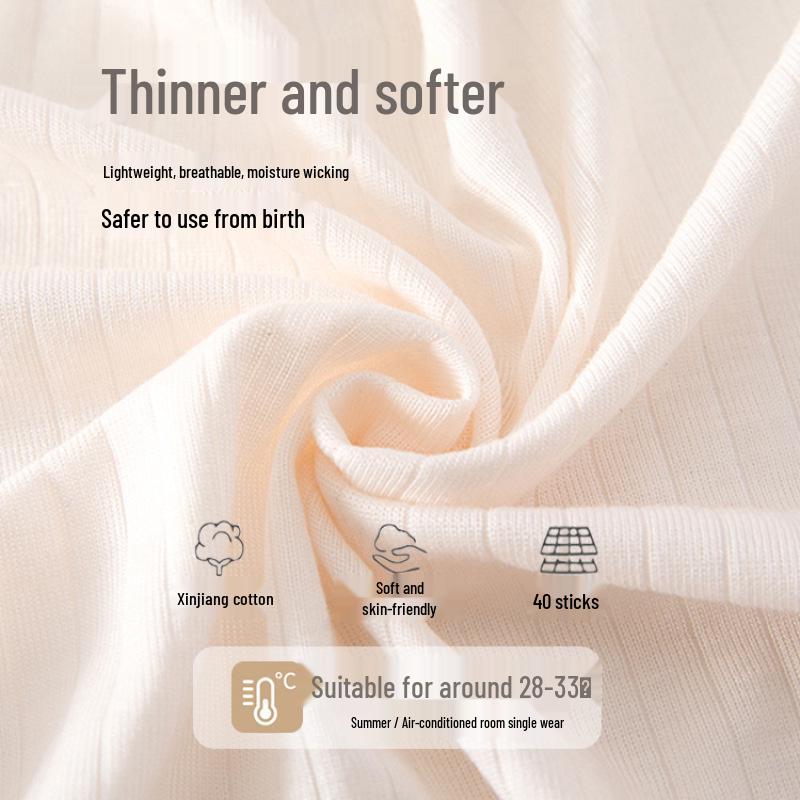 Lace Collar Romper for Newborn Girls - Summer Long Sleeve Pajamas for Air Conditioned Rooms