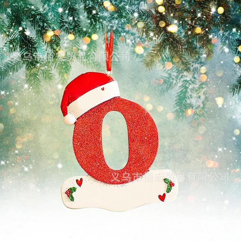 1pc Christmas Tree Decoration for Home 2025 Letter Pendant Pendant Xmas 2026 New Year Decor Ornament Noel supplies accessories