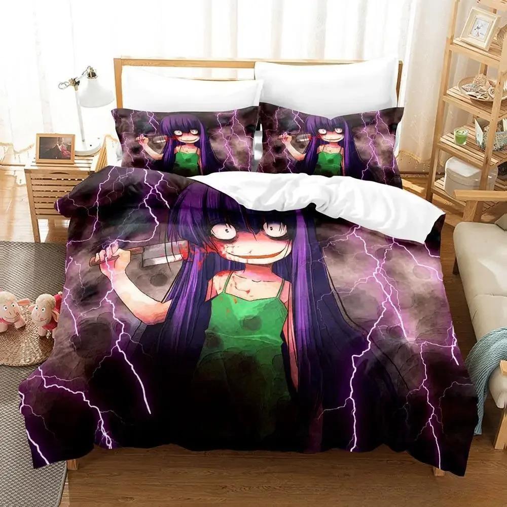 3D Print Anime Higurashi when they cry Bedding Set Single Twin Full Queen King Size Bed Set Adult Kid Bedroom Duvet cover Sets