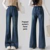 Spring Maternity Flare Pants: Fashionable, Versatile, Loose-Fit Plus Size Jeans for Casual Wear