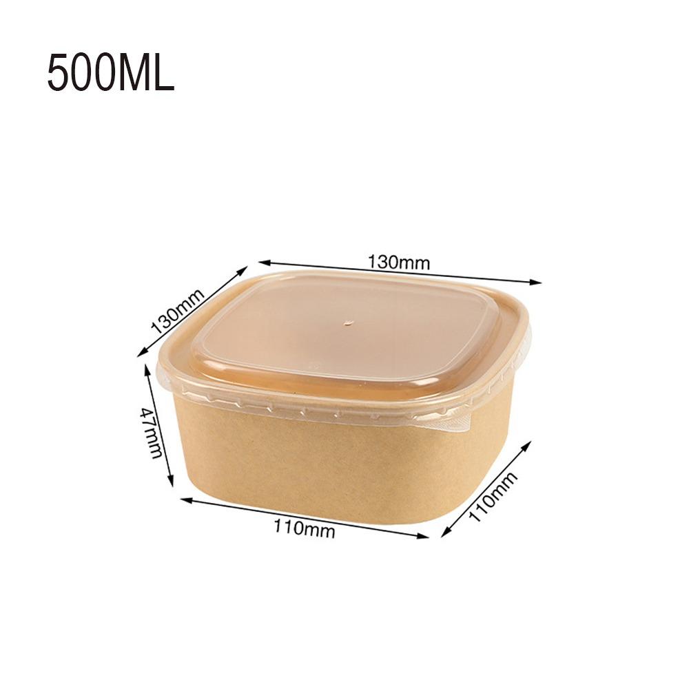 10pcs/set Disposable Lunch Box Kraft Paper Light Food Box Bento Boxes  for Kitchen Accessories
