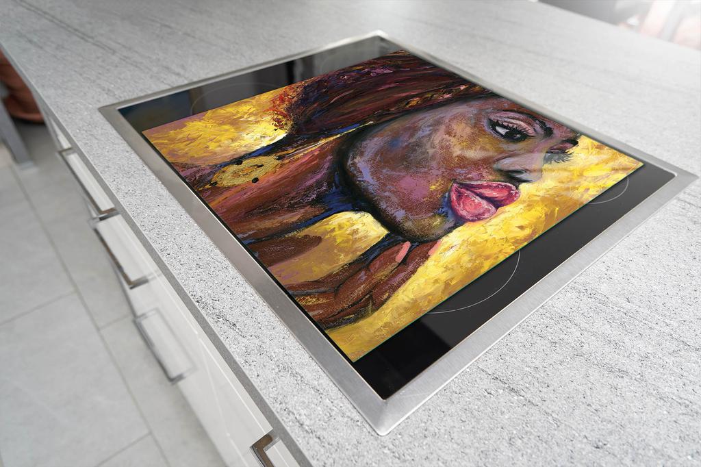GLAS-SCHNEIDEBRETT 52x40 FRAU