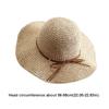 Fashion French Style Bow Straw Hat Spring Summer Beach Folding Straw Hats Travel Wide Brim Women's Sun Hat Outdoor